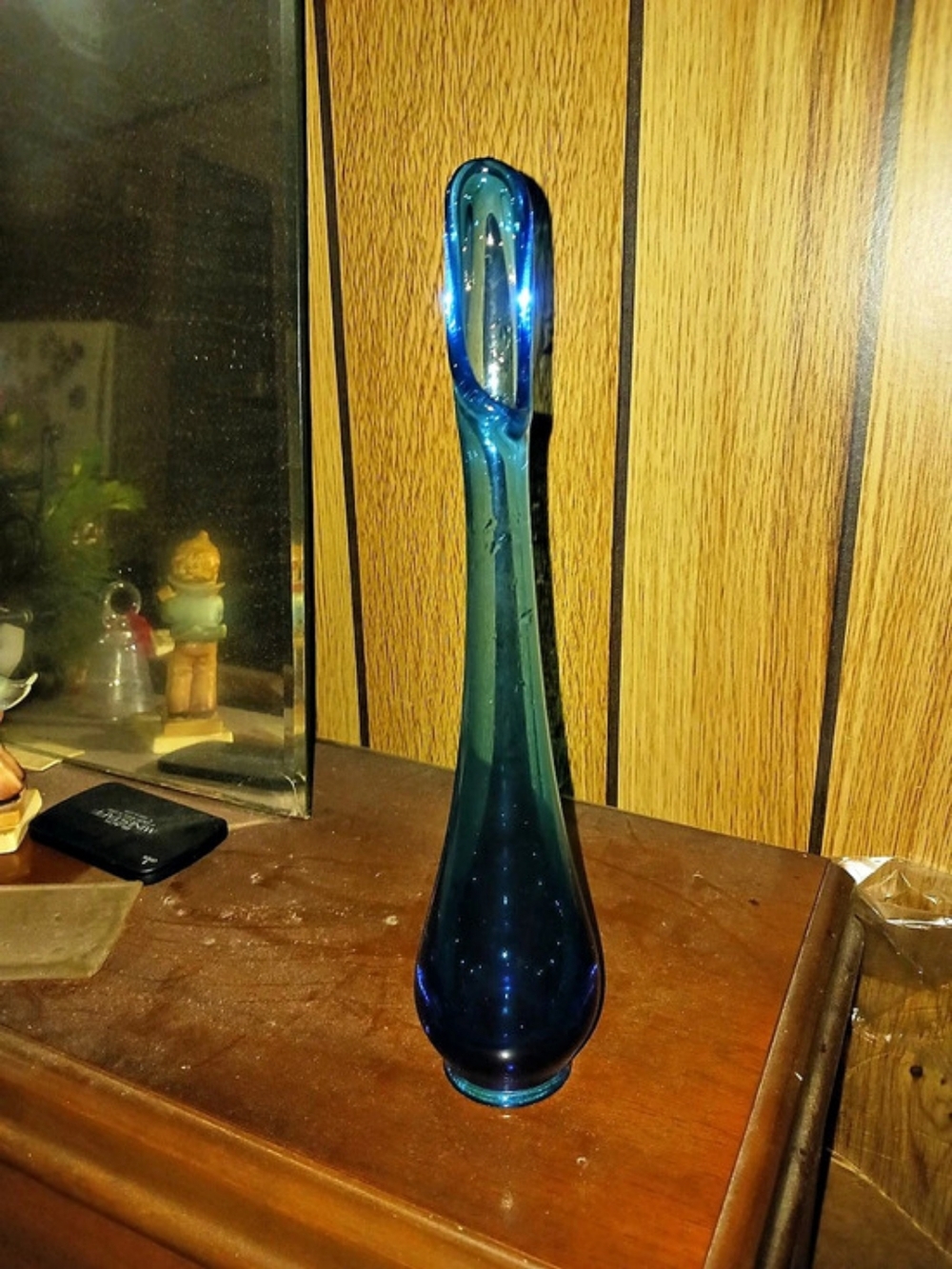 Viking Glass Blue & Green Art Glass Sculpture